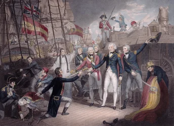 Admiral Nelson Modtager det Spanske Admirals Sword, Slaget ved St. Vincent