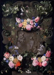 Miraklet af Sankt Bernard i en krans af blomster, 1645-1655