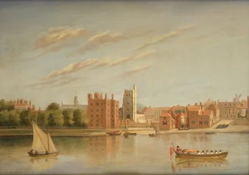 Lambeth Palace fra Themsen, ca. 1790 (olie på lærred)