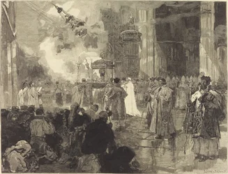 Festivalerne i Santiago de Compostela: Relikvierens procession.