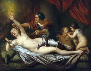 Danae par Mytens (Mijtens), Daniel, den yngre (1644-1688). Olie på lærred, størrelse: 143x183,5, anden halvdel af det 17. århundrede, privat samling