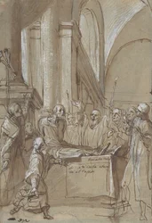 Raymond Diocrès taler under sin begravelse fra Saint Bruno af Kölns liv, 1628-29.