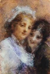 Vercesi-søstre af Daniele Ranzoni (1843-1889)