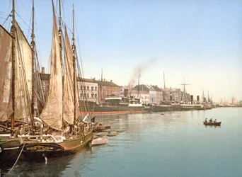 View of Havnegade, Copenhagen, pub. 1900