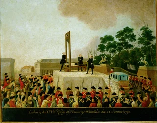 Henrettelsen af kong Ludvig XVI ... (olie på træ)