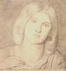 Nr.1537 Miss Fanny Cornforth, ca.1860 (blyant på papir)