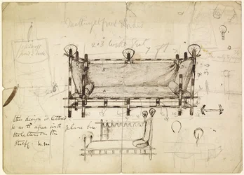 To designs til en sofa, ca. 1861-62