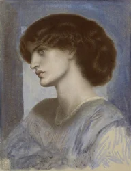 Portræt af Jane Morris, 1868-1874.