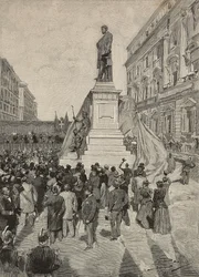 Indvielse af monument til Quintino Sella, af Ettore Ferrari, 9. april