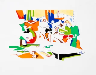 Feast of Pan (Landscape), 2019 (gouache på papir)