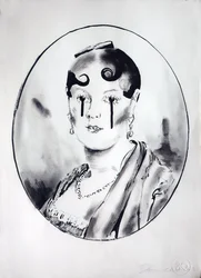 Ingre Girl 4, 2003 (blæk på papir)