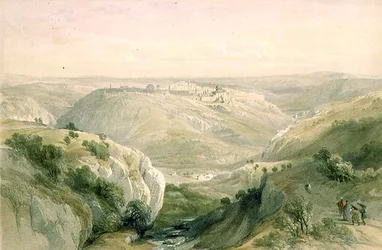 Jerusalem fra syd, 12. april 1839, plade 10 fra bind I af 