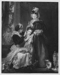 The First Ear-Ring, fra billedet i Vernon Gallery (gravering)