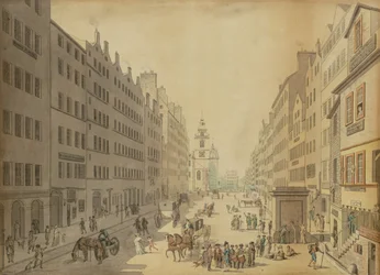 Udsigt over High Street i Edinburgh fra øst, 1793