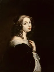 Christina, dronning af Sverige, ca. 1650 (olie på kobber)