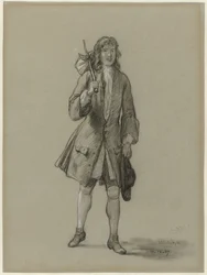 Ferdinand Huyck vender tilbage fra udlandet. Illustration til bogen af ​​samme navn af Jacob van Lennep