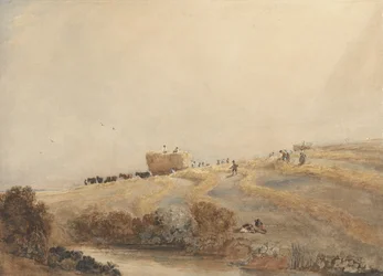 Høproduktion, ca. 1808 (w/c med kropsfarve over grafit på papir)