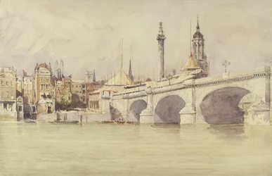 London Bridge, 1831 (wc med kropsfarve over grafit på papir)