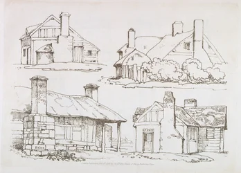 Plade 3 fra Progressive Lessons on Landscape for Young Beginners, 1816 (blød jordætsning)