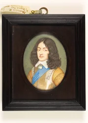 Charles II som ung mand (akvarel på vellum)