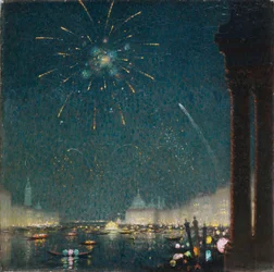 Venetiansk karneval (olie på lærred)