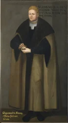 Sigismund I den Ældre, konge af Polen og storhertug af Litauen - Portræt af Sigismund I af Polen (1467-1548), af Frumerie, David (1641-1677). olie på lærred