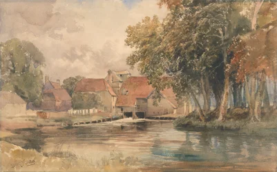 Bondegård ved floden