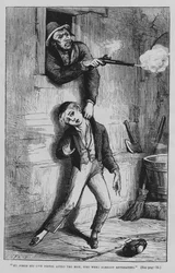 Illustration til Oliver Twist af Charles Dickens (gravering)