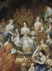 Allegori over regentskabet af Ulrika Eleonora de Danemark et de Norvege, reine consort de Sweden Finlande - Allegori over regentskabet for Ulrika Eleonora af Sverige (1656-1693), af Ehrenstrahl, David Kloecker (1629-1698). Olie på lærred, slutningen af ​​1