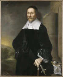 Georg Stiernhielm, poete et linguiste suedois - Portræt af Georg Stiernhielm (1598-1672), af Ehrenstrahl, David Kloecker (1629-1698). Olie på lærred
