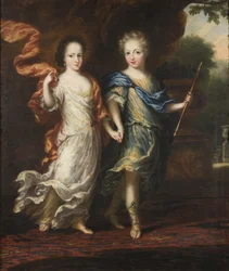 Karl 12., 1682-1718, konge af Sverige, pfalzgreve af Zweibrücken, og Hedvig Sofia, 1681-1708, prinsesse af Sverige, hertuginde af Holsten-Gottorp