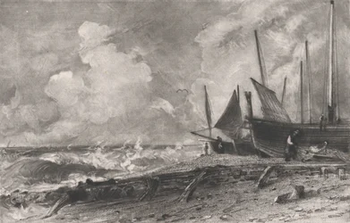 En havstrand, 1830.