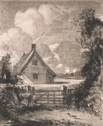 Sommerhus i en kornmark