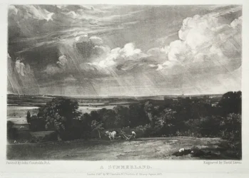 Forskellige emner af landskab, karakteristisk for engelsk sceneri fra billeder malet af John Constable, R.A.: A Summerland