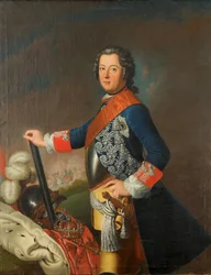 Portræt af FREDERICK II (1712-1786) kendt som Frederik den Store Konge af Preussen