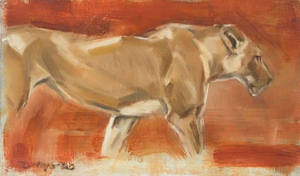Lioness, 2019 (olie på lærred)