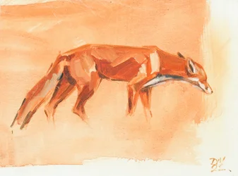 Red Fox, 2022 (olie på lærred)