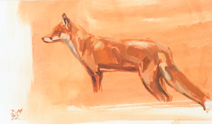 Red Fox, 2022 (olie på lærred)