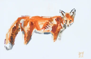 Red Fox, 2022 (olie på lærred)