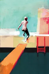 Pool Day, 2011, Collage på papir