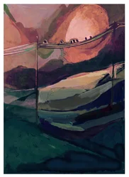 Udsigt fra et tog, 2023 (blandede medier)