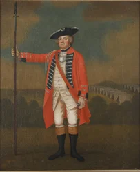 Portræt af en britisk infanteriofficer, ca. 1740-50