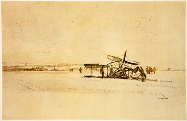 Et flyvemaskinevrag nær Albert, illustration fra 