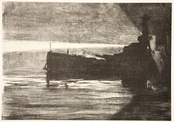 Nærmer sig et slagskib om natten, illustration fra 