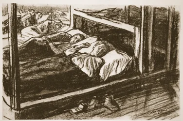 Sovende sårede fra Somme, illustration fra 
