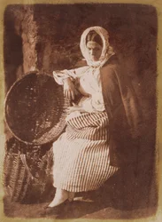 Mrs Hall, Newhaven, 1843-47 (saltpapirtryk fra kalotypenegativ) (se også 224278, 224279)