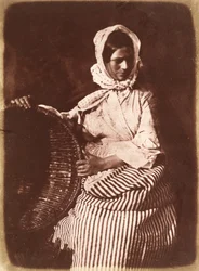 Mrs Hall, Newhaven, ca. 1843-47 (saltpapirsprint fra kalotypienegativ) (se også 224279, 224280)