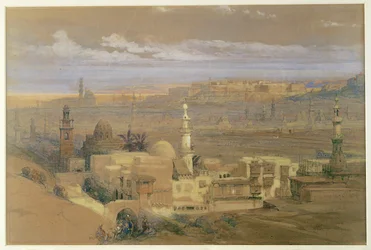 Udsigt over Cairo (akvarel og gouache)