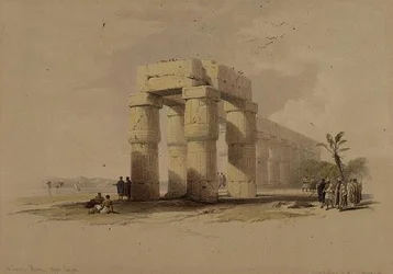 I Luxor, Theben, Øvre Egypten, fra "Egypt and Nubia", bind 1 (litho)