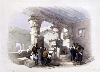Deir Al-Madinah, Theben, fra "Egypt and Nubia", bind 1 (litografi)